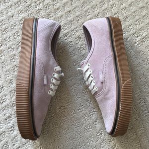 Vans light lavender suede gum sole worn once